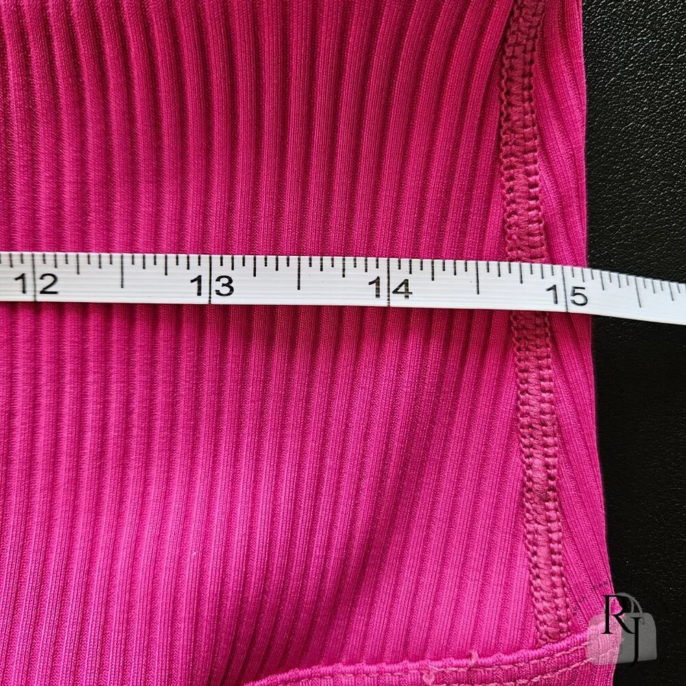 Carbon38 Ribbed 7/8 Legging β XXL β Neon Pink β Sculpting High Rise - Picture 8 of 11